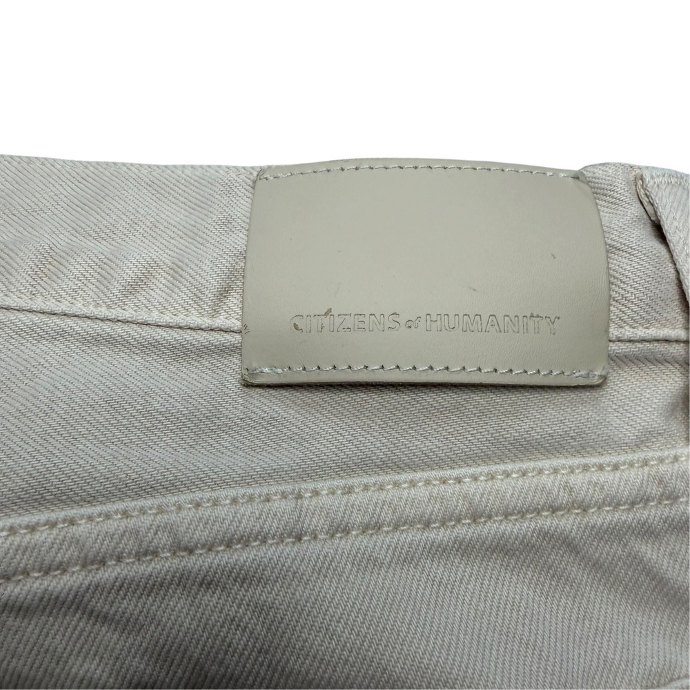 CITIZENS OF HUMANITY Miro Jeans Beige Almondette Wide Leg Women's Size 29 FLAWED - Picture 11 of 14